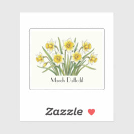Flores de Narciso de Março Adesivo