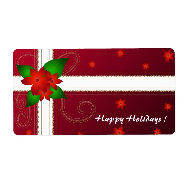 Flores de Natal - Etiqueta (Frente)