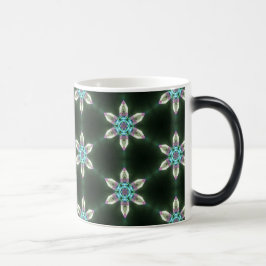 Flores de néon do diamante na caneca Morphing