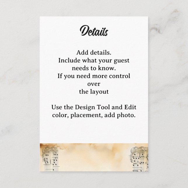 Flores de Notas de Música de Violão (Verso)