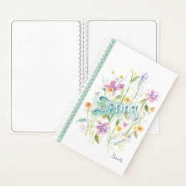 Flores de notebook espirais/Primavera de design Fl