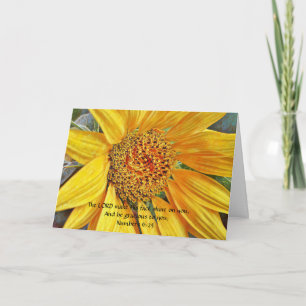 Flores de Números de Fé 6:25 Cartão de Nota