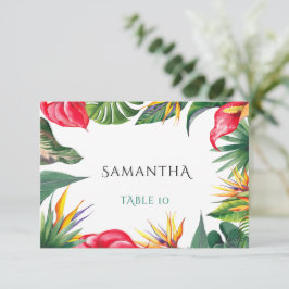 Flores de Oases Tropicais Cartão de Escolta de Cas