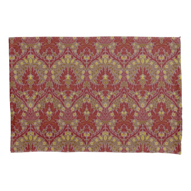 Flores de Outono Vintage Vermelho Dourado William  (Frente)
