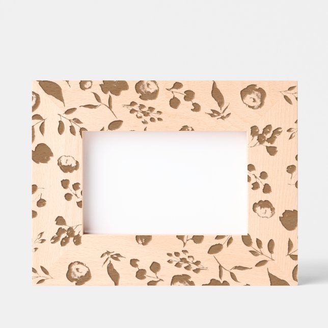 Flores de Padrões Rústicos de Rosa e Folha Floral (Front)