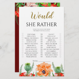 Flores de papoila, ela faria preferencialmente jog