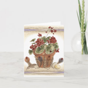 Flores de penas - Cartão de Nota