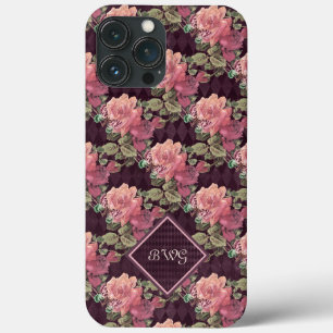 Flores de Pêssego em Monograma de Ouros Roxos
