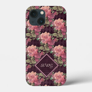 Flores de Pêssego em Monograma de Ouros Roxos