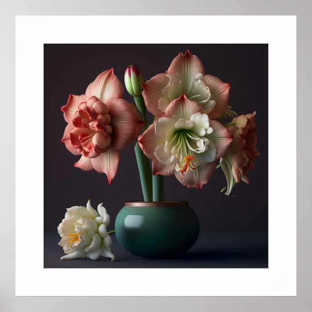 Flores de poster Amaryllis (Frente)