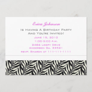 Flores de primavera e Convites de festas de Zebra