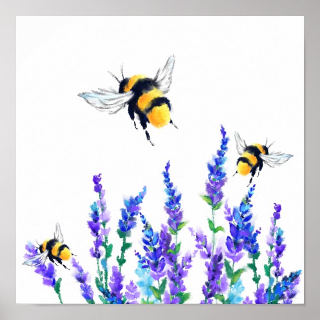 Flores de primavera e pintura de Poster (Frente)