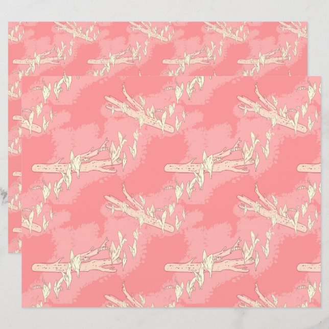 Flores de primavera, lírio-do-vale, rosa (Frente/Verso)