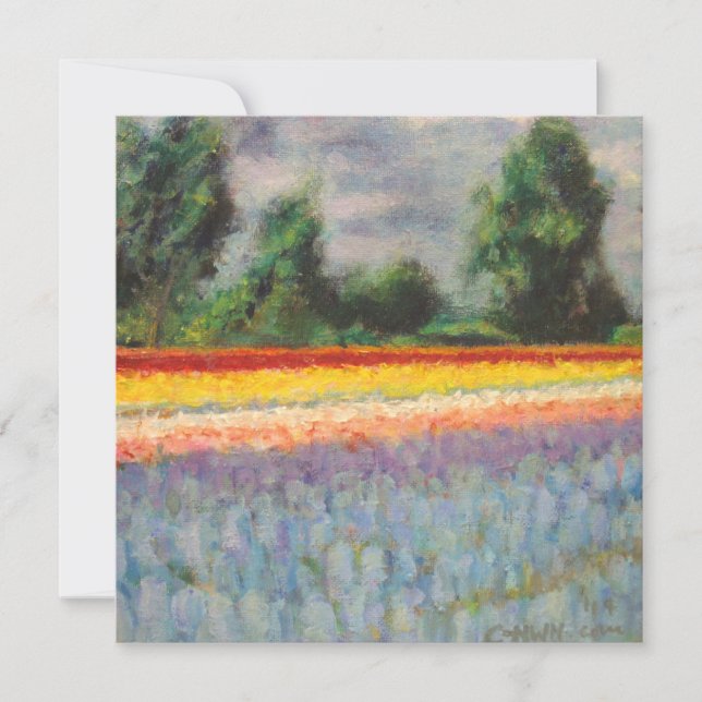 Flores de primavera Paisagem Triptych Pintura 1 de (Frente)