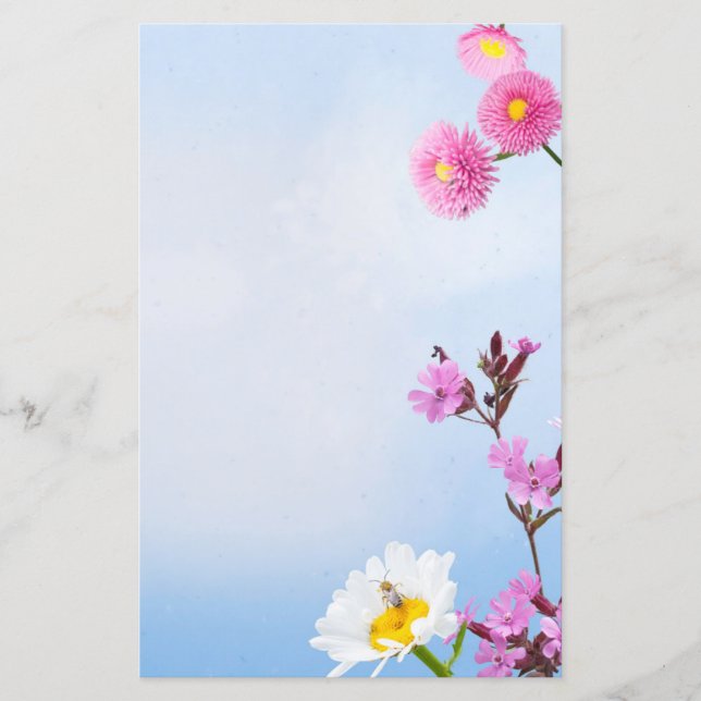 Flores de primavera Papel de scrapbook (Frente)