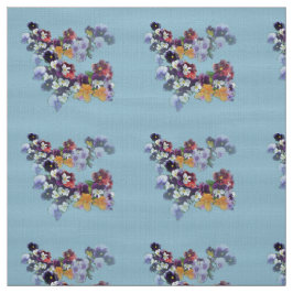 Flores de primavera - Poplin de Poliéster Tecido