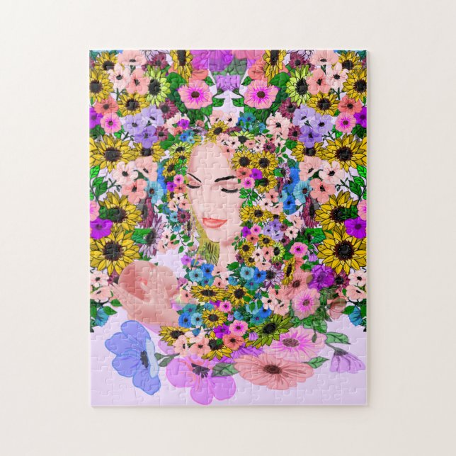Flores de Quebra-cabeça de Mãe e Bebê (Vertical)