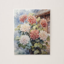 Flores De Queda Chrysanthemum Quebra-cabeça 110 Pc