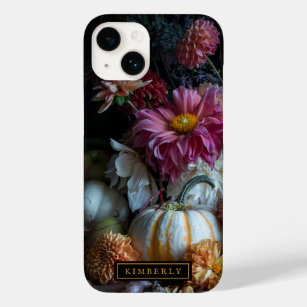 Flores de queda e capas de iphone de abóboras