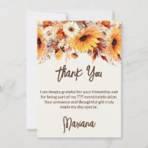 Flores de queda no Cartões de agradecimentos do pa