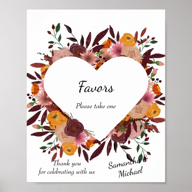 Flores de queda Poster (Frente)