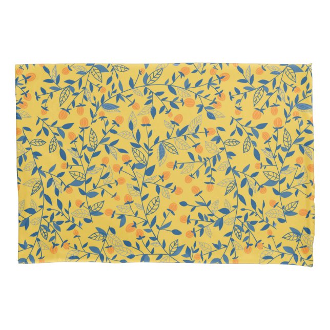 Flores de rabo em azul e amarelo (Frente)