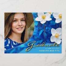 Flores de Script Elegantes | Cartão de Formando de