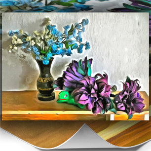 Flores de Seda e Milho 2190 Art Impressão