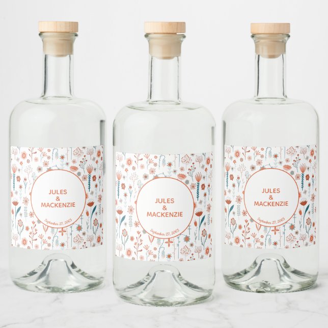 Flores de Verão Escandinavas Modernas Boho (Garrafas)