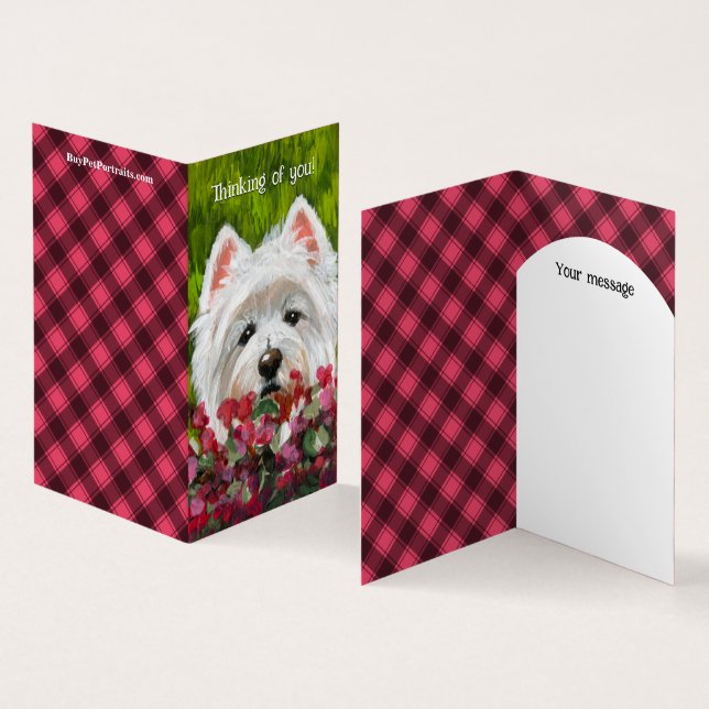 Flores de Westie e Rosa (Interior e exterior)