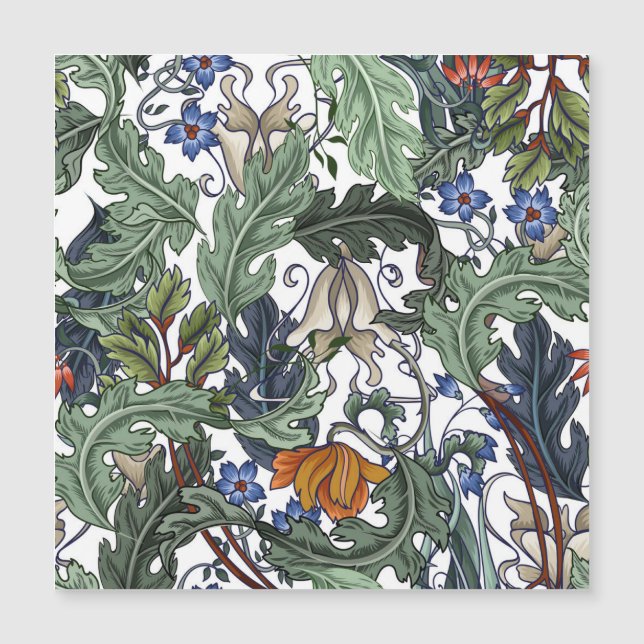 Flores, deco de arte, moderno, sem costura. (Frente)