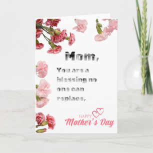 Flores Decoradas Mãe é um Cartão de Férias Bênção