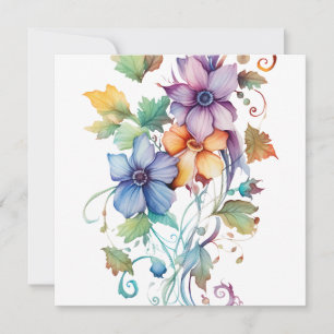 Flores Decorativas De Aquarela