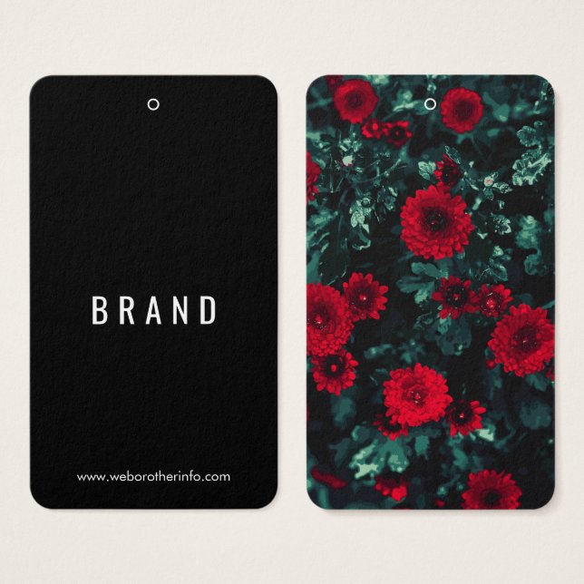 Flores Desenvolvendo Cartões de Marcação de Travam (Frente & Verso)