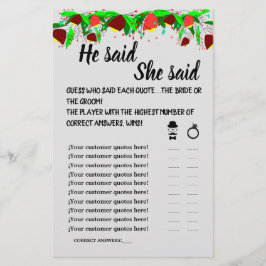 FLORES DISSE QUE DISSE QUE O CARTÃO DE JOGO DE CHÁ