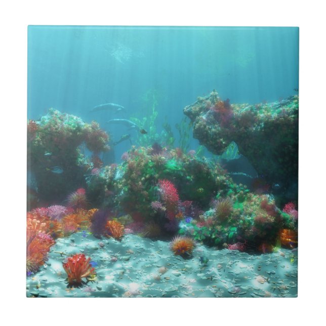 Flores do Azulejo Decorativo do Mar/Trivet (Frente)