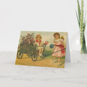 Flores do Victorian para o cartão do dia das mãe