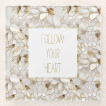 Flores Douradas Brancas de Lotus