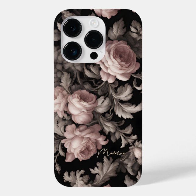 Flores Dramáticas - iPhone 14 Pro Mala Personaliza (Verso)