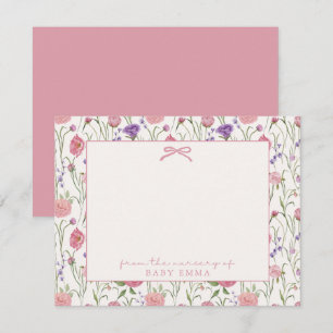 Flores e arcos, do berçário do cartão