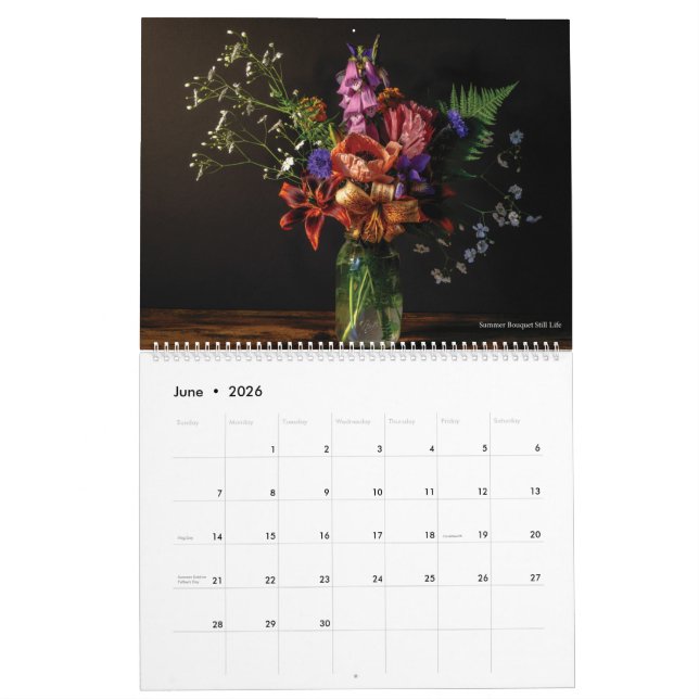 Flores e Aves 2022 Calendário (Jun 2026)