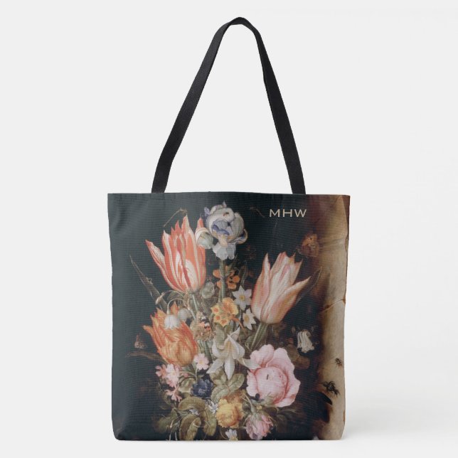 Flores e bolsas personalizadas de monograma (Frente)