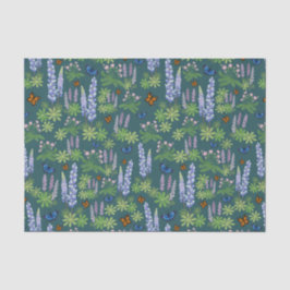 Flores e borboletas desacoplam papel de tecidos tr