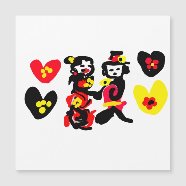 Flores e dia dos namorados preto e vermelho (Frente)