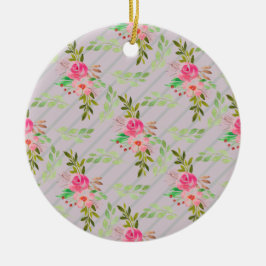 Flores E Folhas De Ornamento Cerâmico