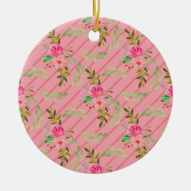 Flores E Folhas De Ornamento Cerâmico (Frente)