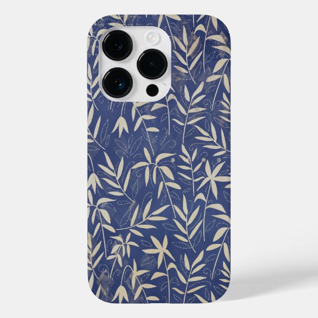 Flores e Folhas Japonesas Vintage Estressadas (Verso)