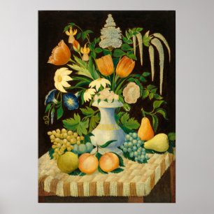 Flores e Frutas - Poster Americano de Belas Artes