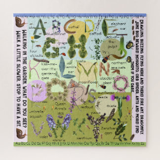 Flores e Insetos ABC Alphabet Quebra-cabeça