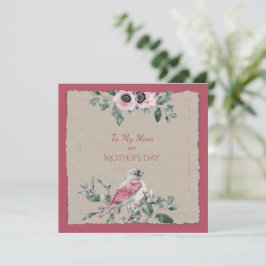 Flores e pássaros de Aquarelas do dia de as mães